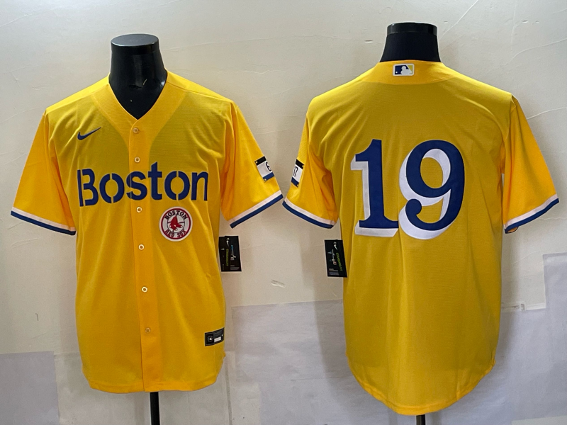 Men 2025 Boston Red Sox #19 Anthony yellow Nike MLB Jersey 004